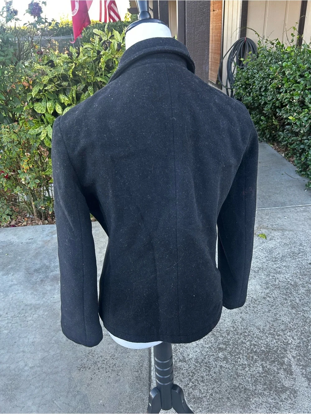 J.Crew black wool blend full-zip utility jacket